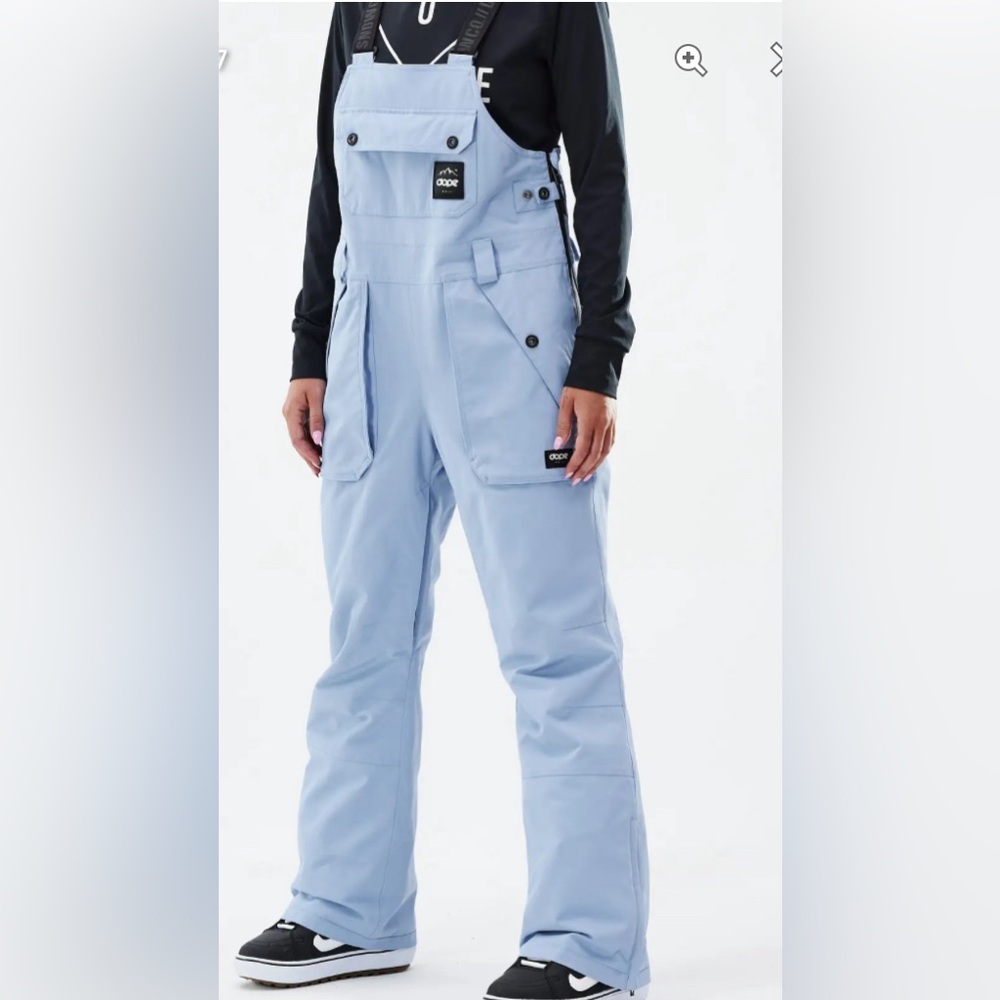 Dope Notorious BIB Women’s Light Blue Snowboarding Skiing Bib Overalls M